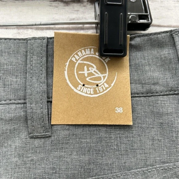 Panama Jack Shorts Men's Size 38 Gray Grey Golf 4 Way Stretch Beach Quick dry - Picture 5 of 10